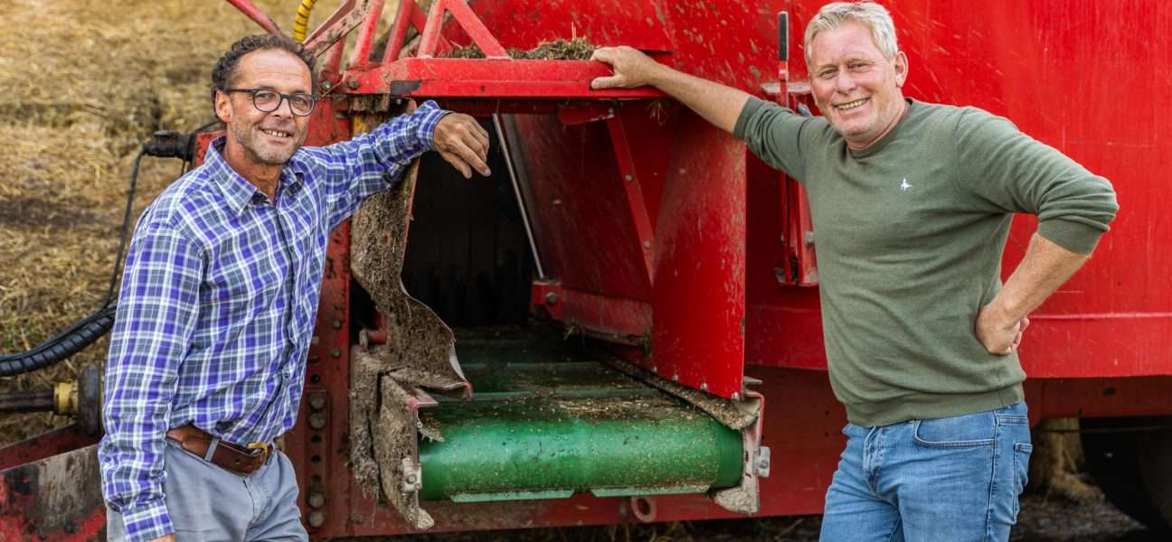 Richard Hollingbery and Peter Cheek at Godminster Farm